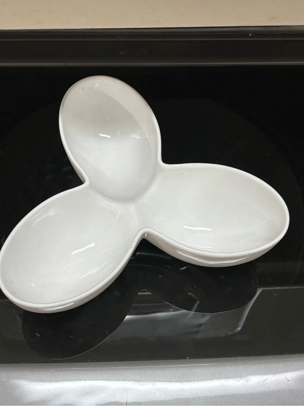 Bella Luxx White Triple Section Serving Dish